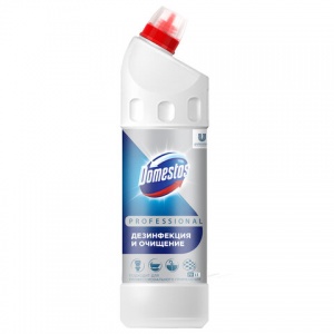 Чистящее средство универсальное Domestos Professional, 1л, дезинфицирующее, отбеливающий эффект (608136), 12шт.