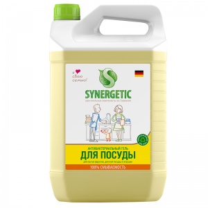 Средство для мытья посуды Synergetic "Лимон", 5л, концентрат, канистра (4613720438891)