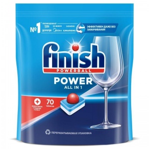 Таблетки для посудомоечных машин Finish Power, 70шт.