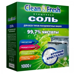 Средство для посудомоечных машин Clean&Fresh, соль, 1кг