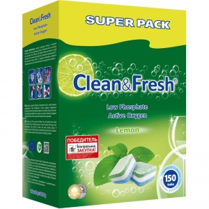 Таблетки для посудомоечных машин Clean&Fresh All-in-1, 150шт.