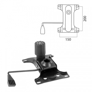 Механизм качания Top-Gun для кресла, межцентровое расстояние 150х200мм